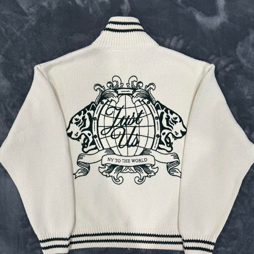 Kith Men's Cream and White Cardigan